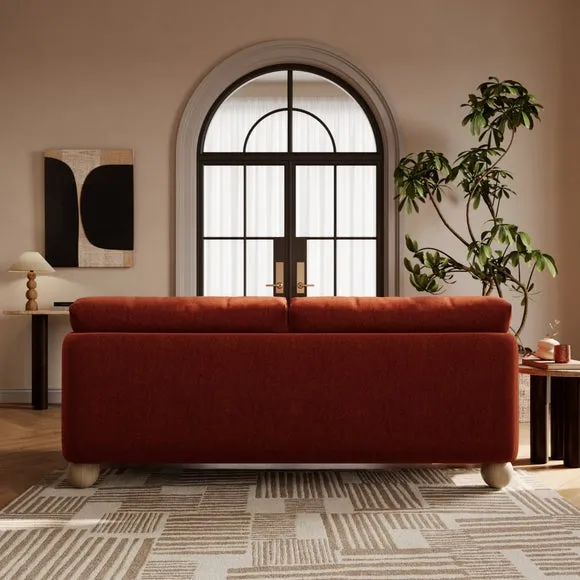 Armitage Chenille 3 Seater Sofa with Ball Feet 2
