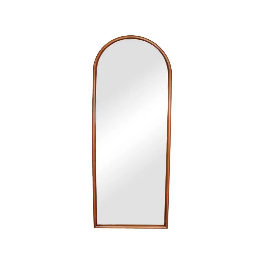 sweeek Arched wall mirror pine wood in Dark Brown 3