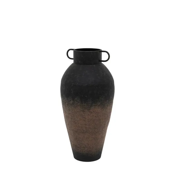 Crossland Grove Tarbes Metal Vase 510Mm, Black 4