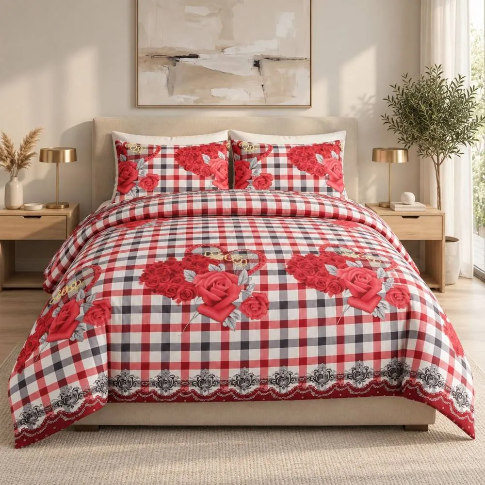 Smart Living Luxury Cara Carle Printed Duvet Cover Set Cotton Blend Bedding