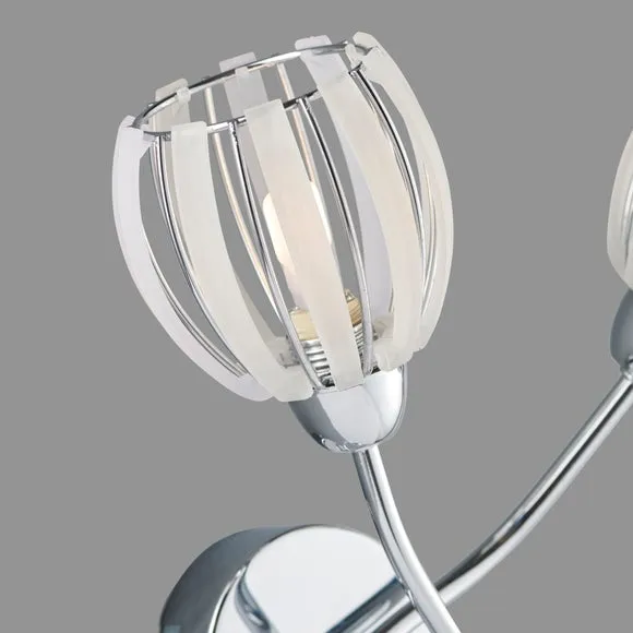 Rosa 2 Light Chrome Wall Light 3