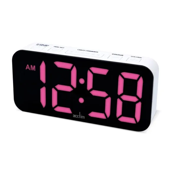 Acctim Jaxon Multicoloured LED Alarm Clock 5