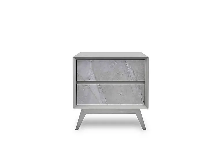 Grigio 2 Drawer Bedside Cabinet