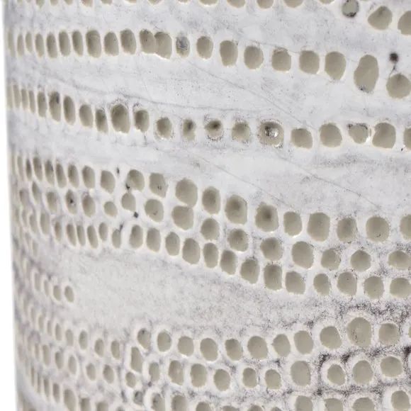 Alina White Stoneware Dot Vase 4