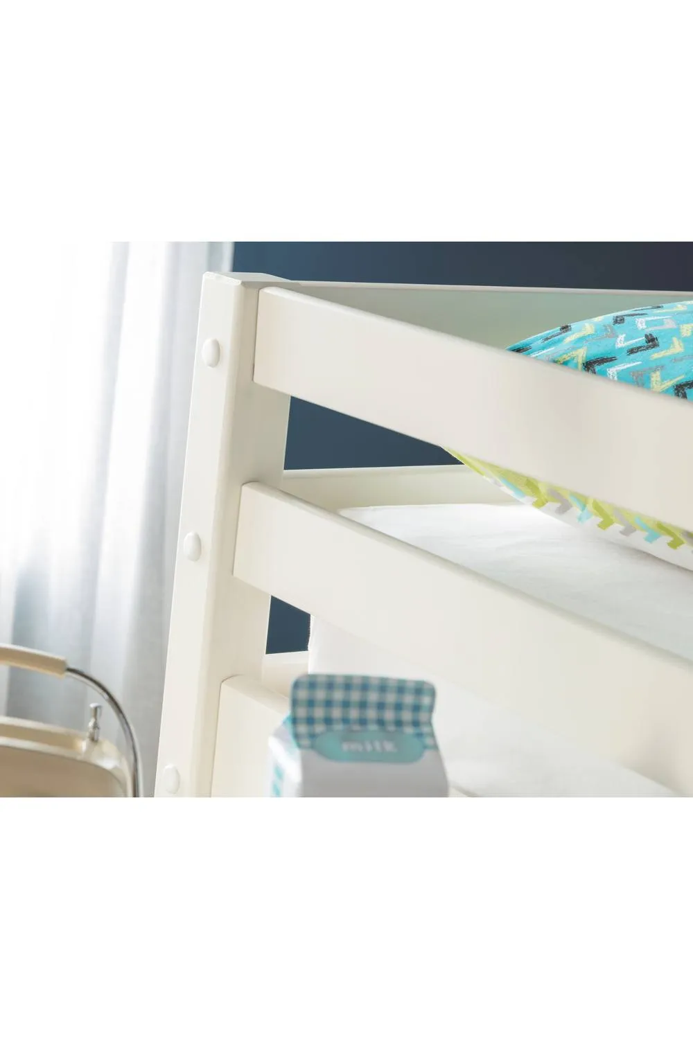 Julian Bowen Roxy Single White Midsleeper Cabin Bed with Desk 5