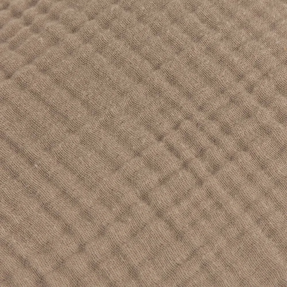 Yard Lark Muslin 100% Cotton Plain Cushion in Light Brown 4