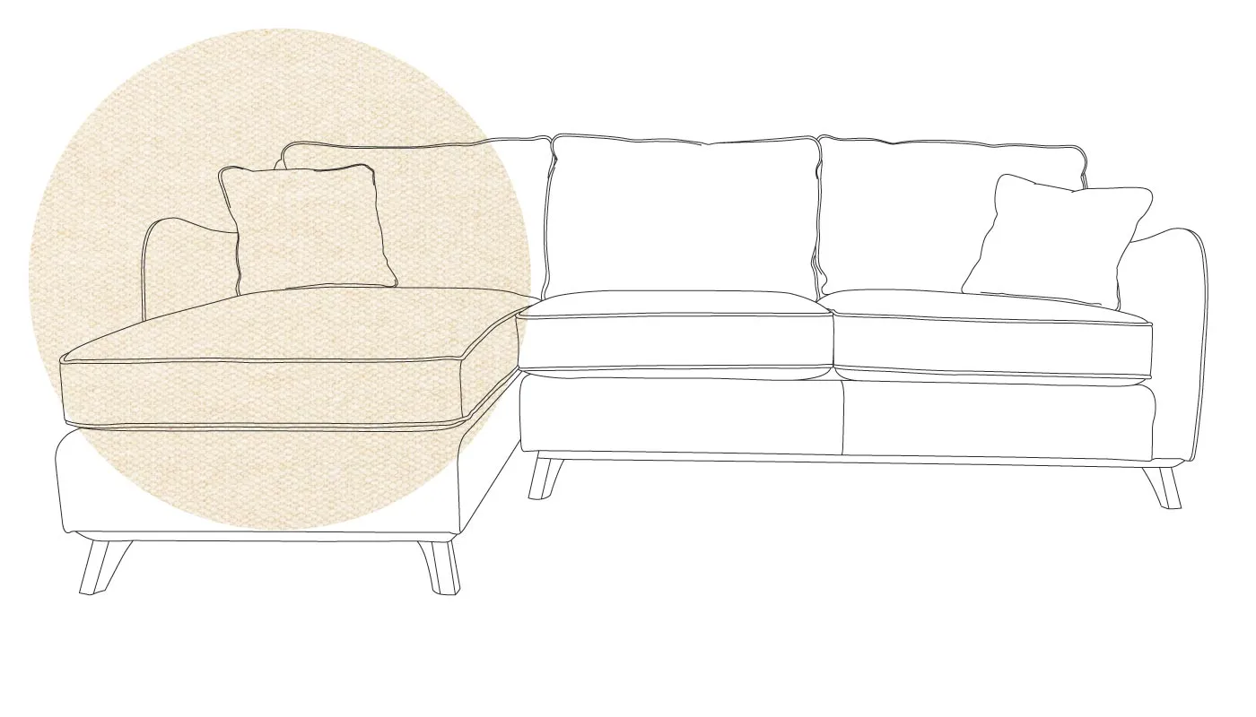 Heal's Ravello Left Hand Corner Sofa Cotton Grain