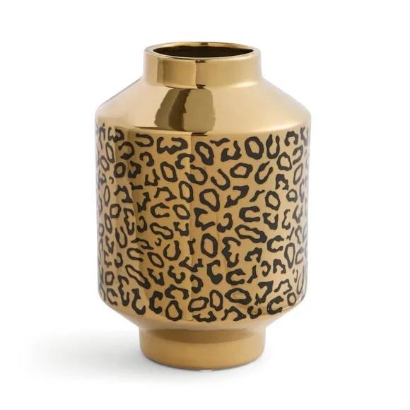Gold Leopard Print Vase 3