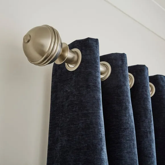 Traditional Ball Fixed Metal Curtain Pole with Rings 4