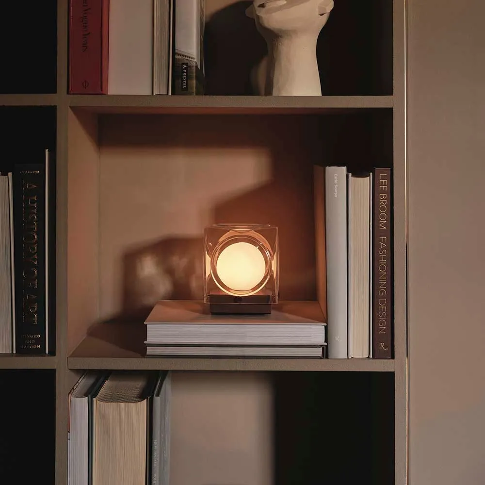 Lee Broom Chant Portable Table Lamp Frosted & Bronze 4