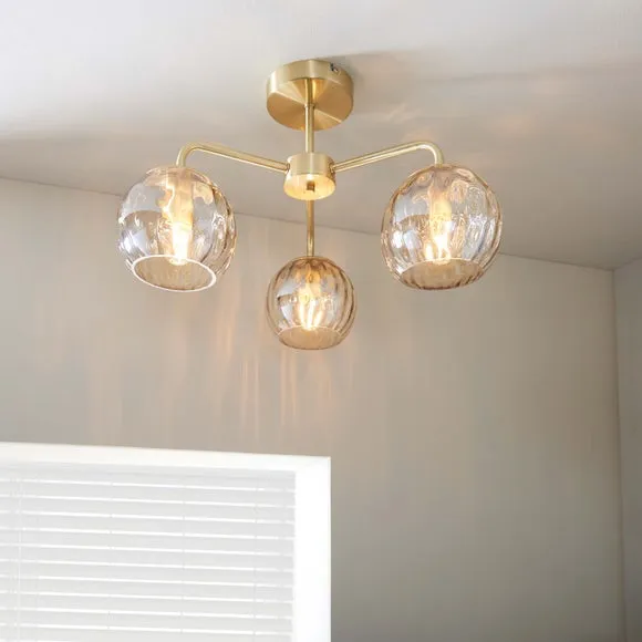 Vogue Arkoma 3 Light Semi Flush Ceiling Light 3