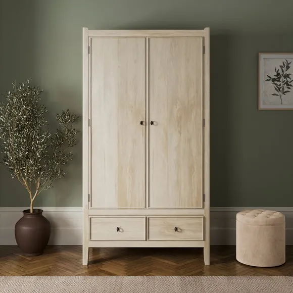 Portland Double Wardrobe, Mango Wood