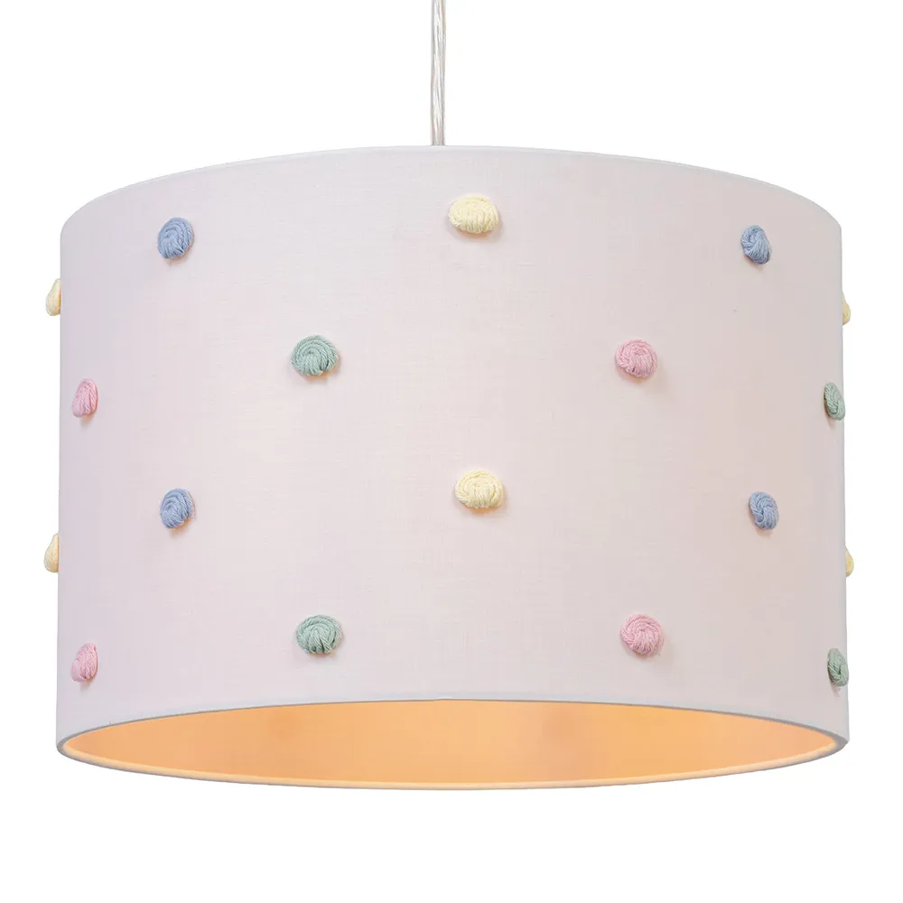 Glow Pom Pom Easy Fit Light Shade, White