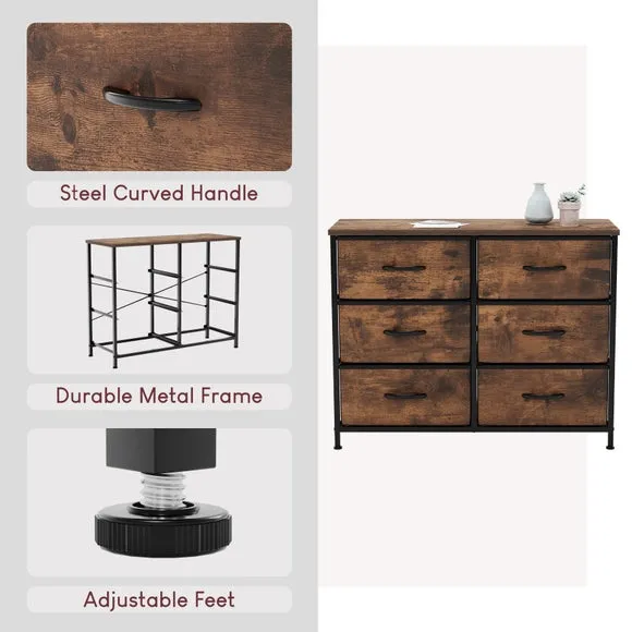 Maye 6 Drawer Fabric Chest 3