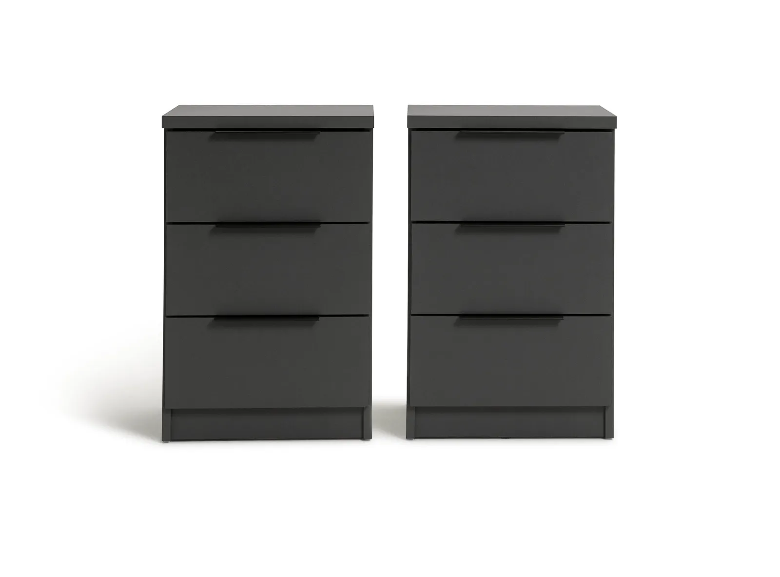 Argos Home Hallingford 2 Bedside Table Set - Anthracite