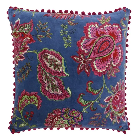 Paoletti Malisa Floral Velvet Cushion