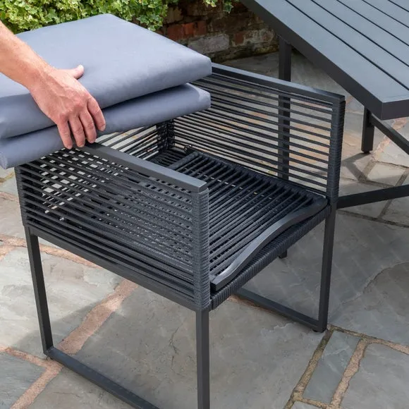 Sheringham Rope 4 Seater Cube Dining Set 5
