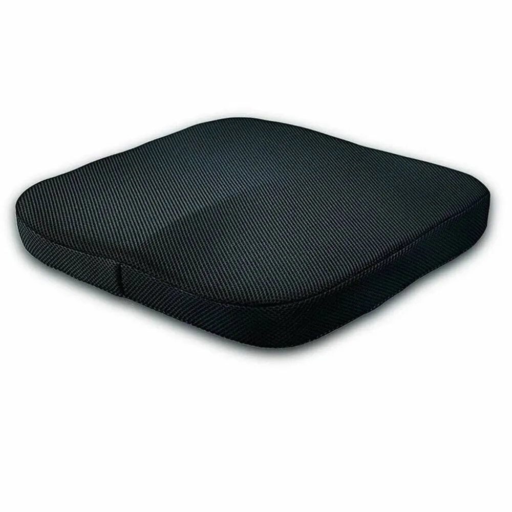 KORVIXA Orthopedic Memory Foam Coccyx Seat Cushion in Black