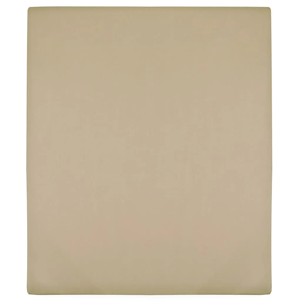 Berkfield Home Jersey Fitted Sheet Taupe 100x200 cm Cotton