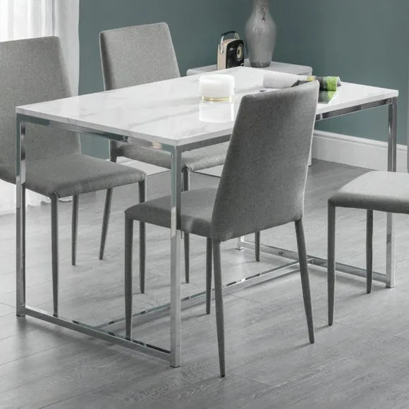 Scala 4 Seater Rectangular Dining Table, White