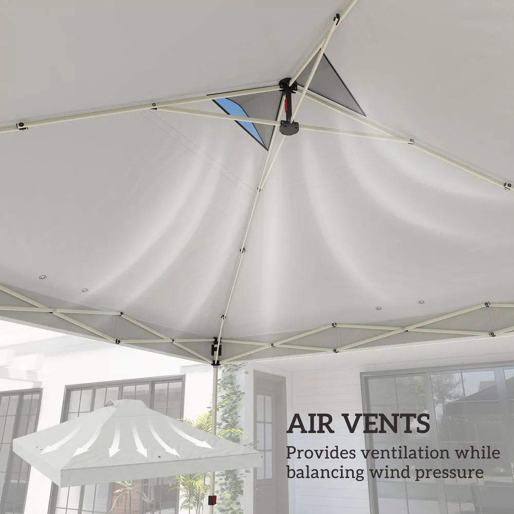 OUTSUNNY Gazebo Roof Replacement UV50+ Waterproof for 3 x 3 m Frame in White 6