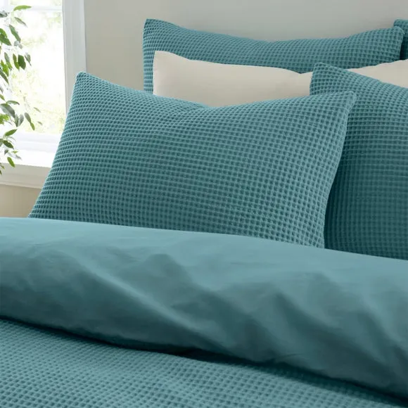 Ashton Cotton Waffle 100% Cotton Standard Pillowcase Pair