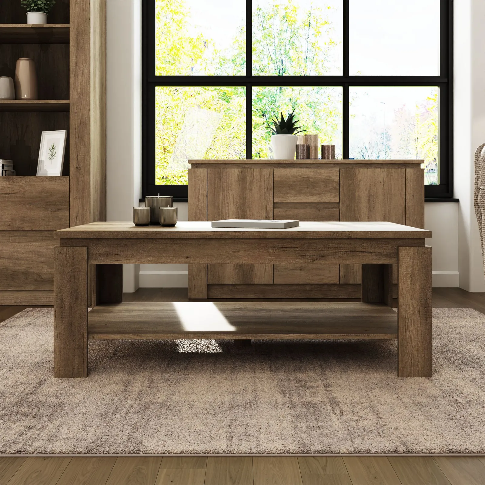 GFW Canyon Coffee Table in Light Oak