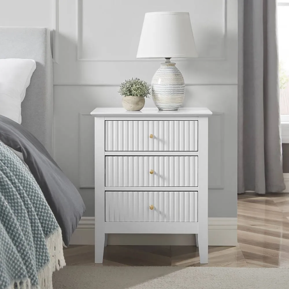 Melody Maison Wardrobe, Chest & Pair of Bedside Tables - Hales White Range 2