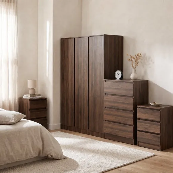 Walker Triple Wardrobe Bedroom Furniture Set 1