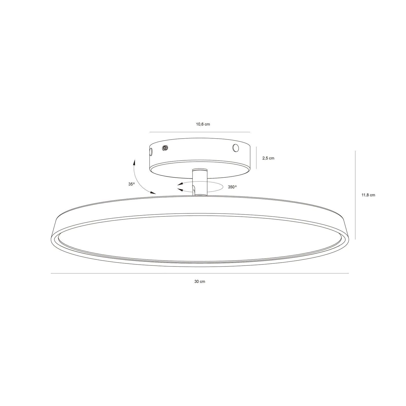 Nordlux Kaito Ceiling Light White Metal Hallway LED 3000k Mains 30cm 5