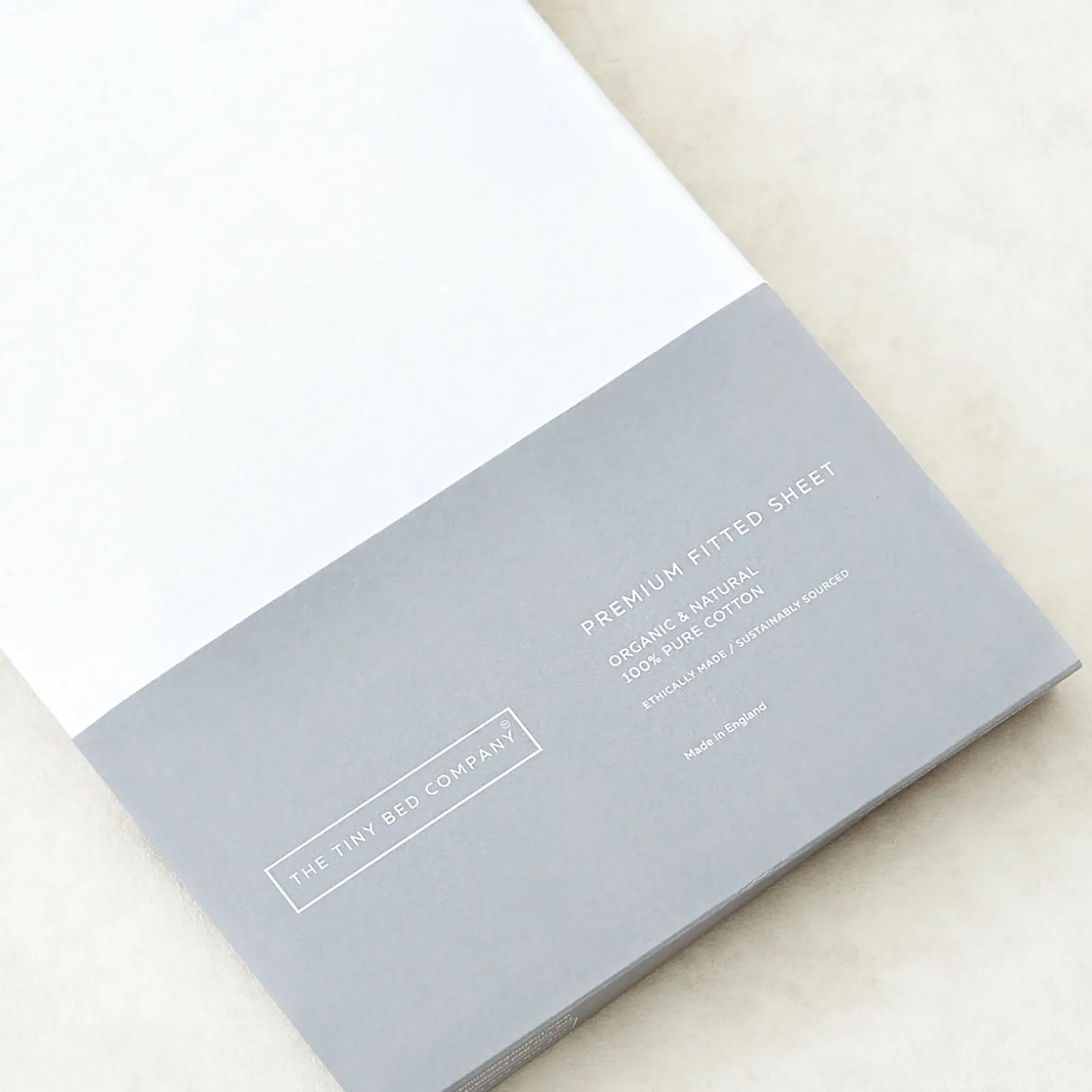 The Tiny Bed Company Premium 100% Cotton Fitted Sheet For Travel Cot Mattress 104 x 74cm in White