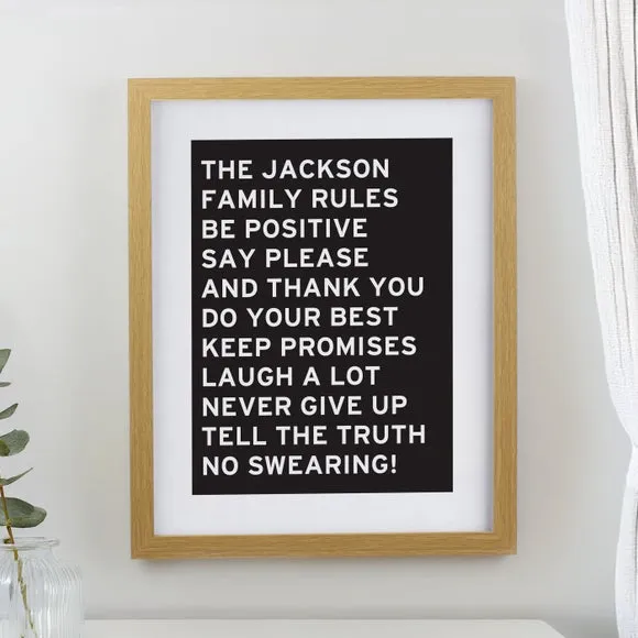 Personalised Typography Poster Frame