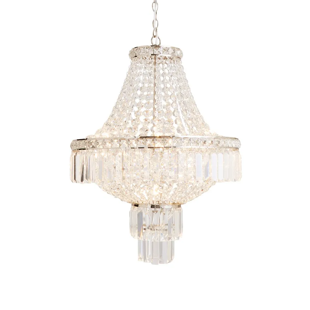 Chloey Chandelier, Polished Nickel
