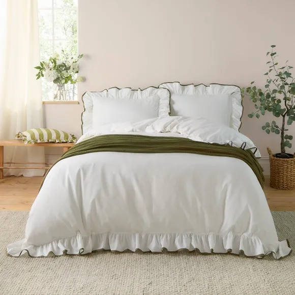 Wylder Nature Blousey 100% Cotton Sateen Duvet Cover & Pillowcase Set