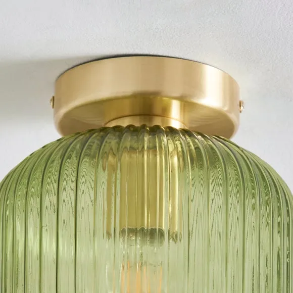 Riley Gold Flush Ceiling Light 4