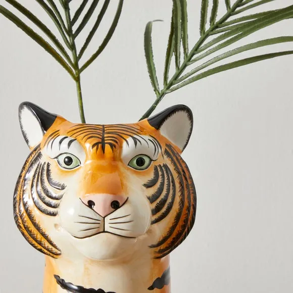 Ceramic Tiger Head Ceramic Vase 2