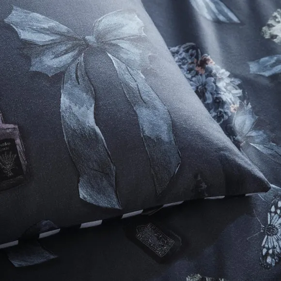 Fusion Bows Noir Polycotton Duvet Cover & Pillowcase Set 3