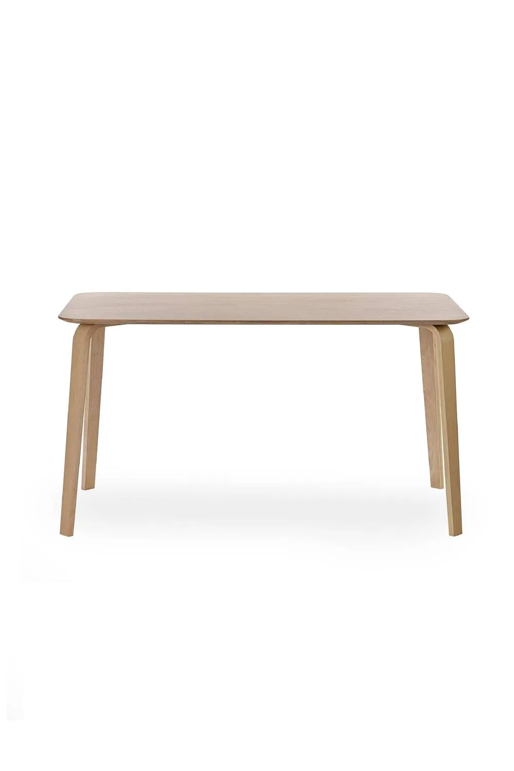 Julian Bowen Kaito Rectangular 4 Seater Dining Table with Curved Legs in Light Oak 4