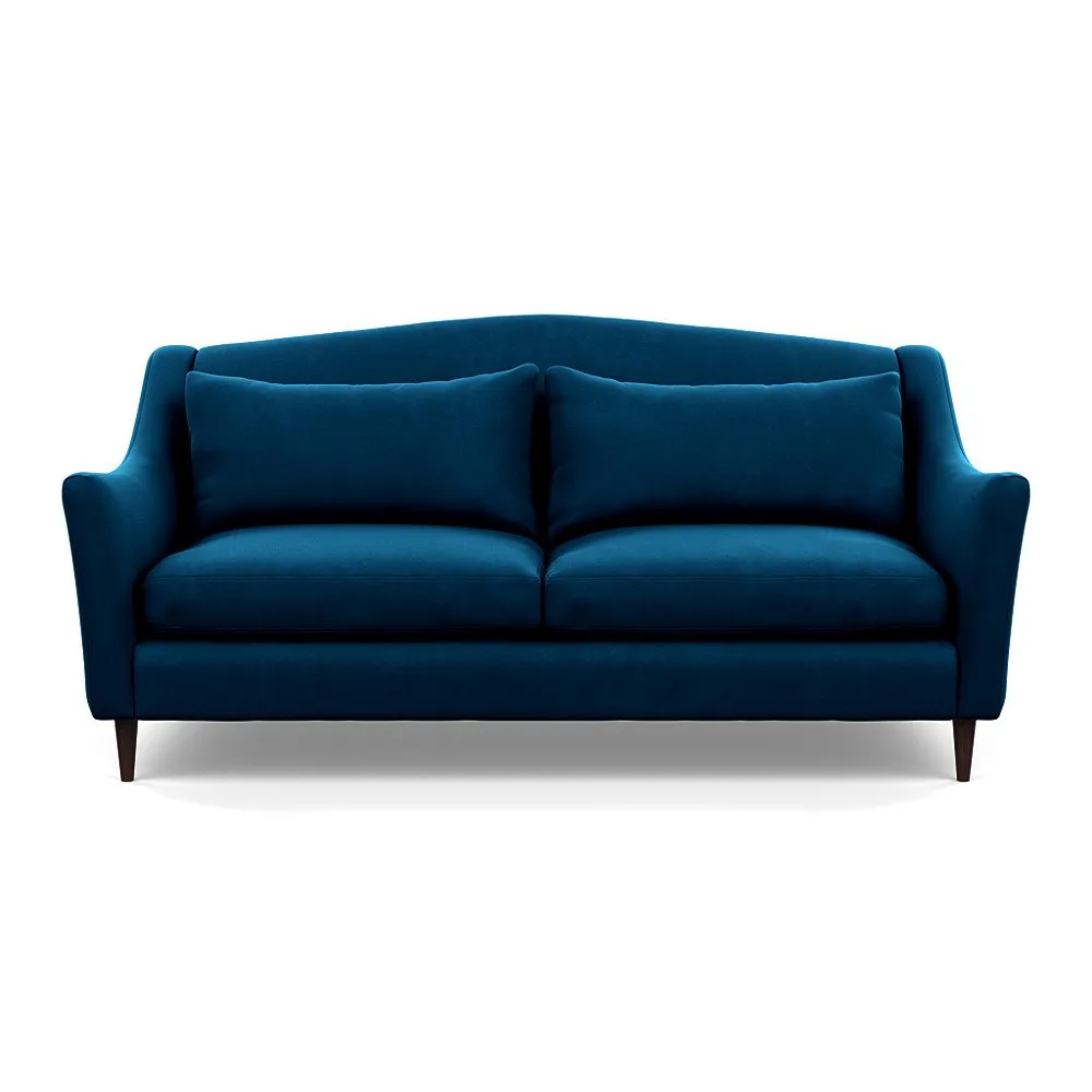 Heal's Somerset 3 Seater Sofa Smart Velvet Blue