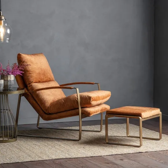 Cosette Footstool Ochre 2