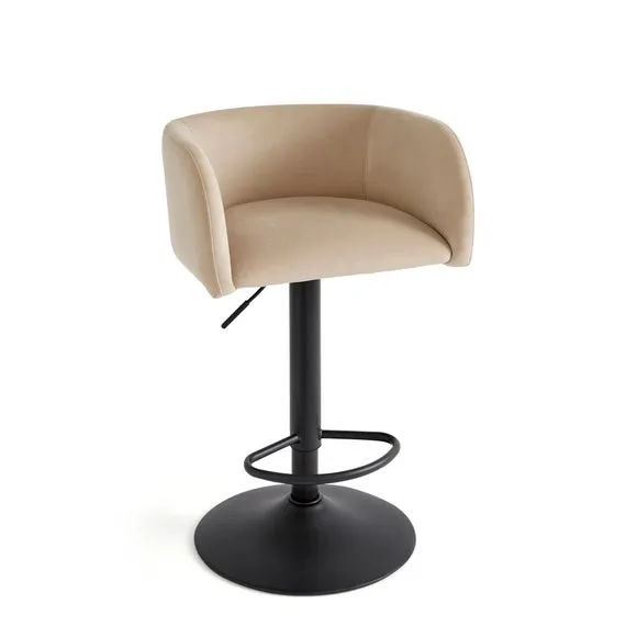 Talullua Height Adjustable Bar Stool, Velvet 5