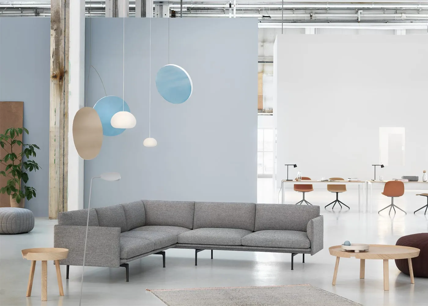 Muuto Outline Corner Sofa Refine Leather Black 2