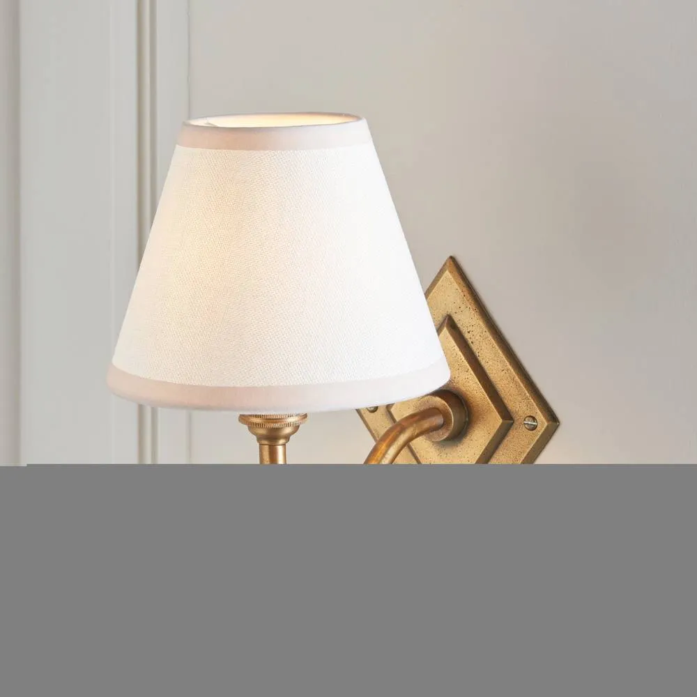 Netlighting Diamond Curve & Ivy 16cm Wall Lamp Antique Brass Vintage White in Gold 5
