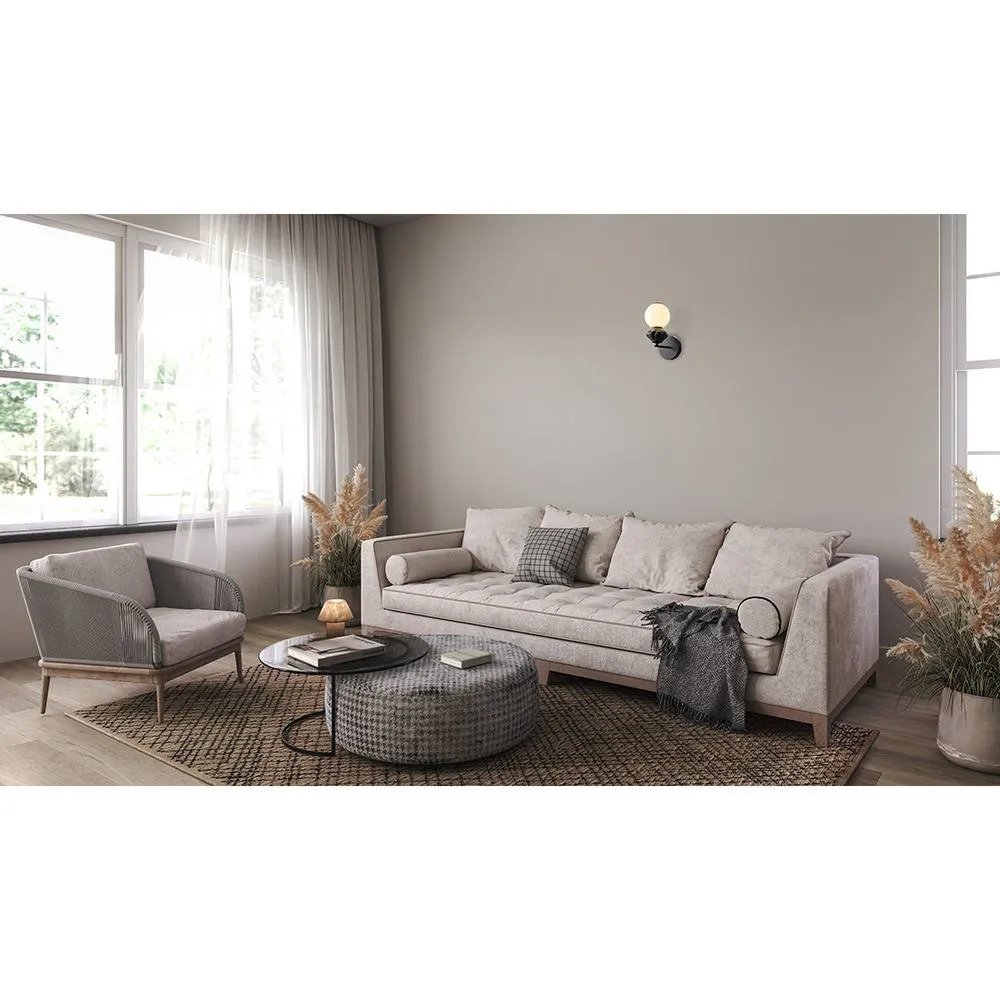 Netlighting Balos II Globe Wall Lights Matt Black 3000K Warm White 2