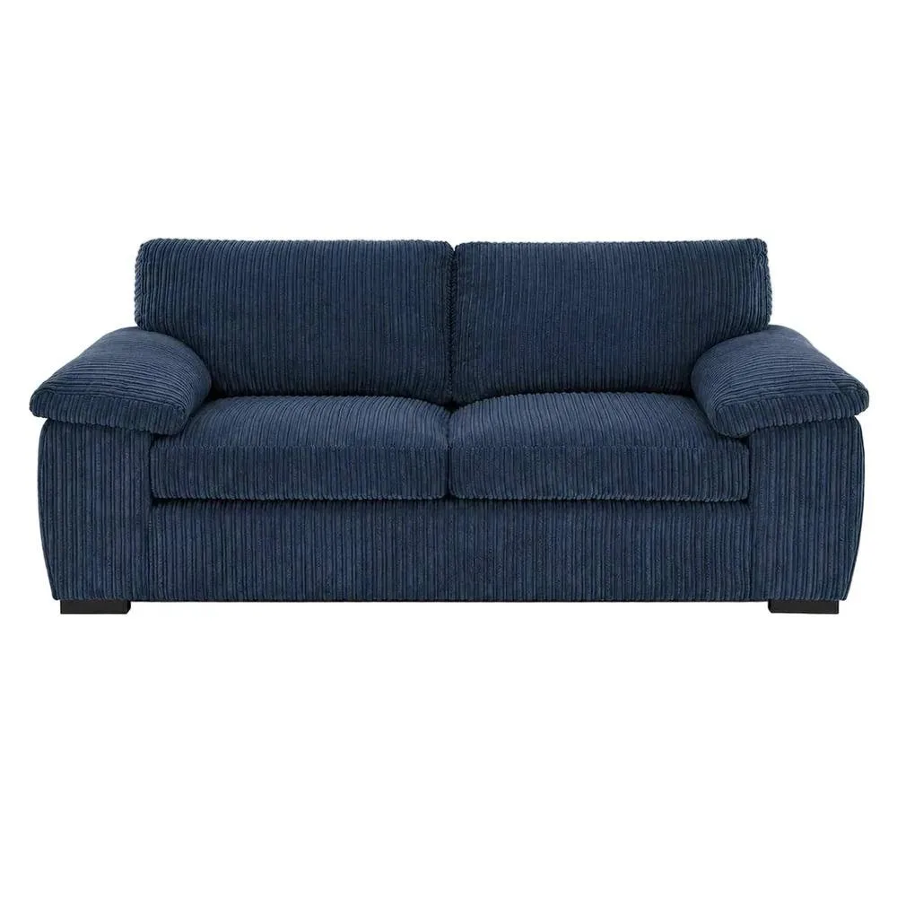 Bliss Furniture Amalfi 2 Seater Sofa in Blue Fabric Sofa with Foam Seating