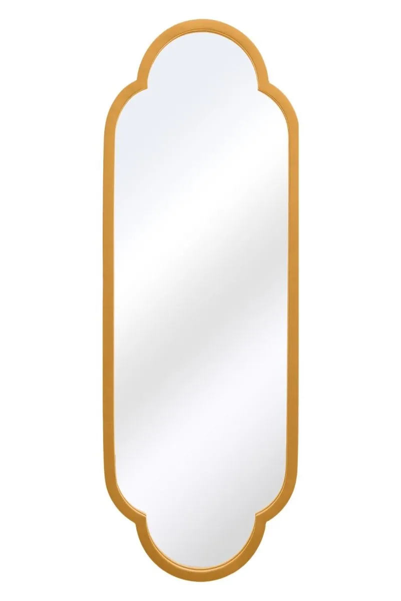 MirrorOutlet Gold Metal Framed Double Arched Oval Wall Mirror (102CM X 35.5CM) 3