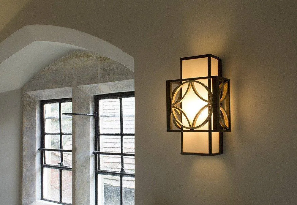 Netlighting Remy 1 Light Indoor Wall Light Gold Bronze in Brown 2