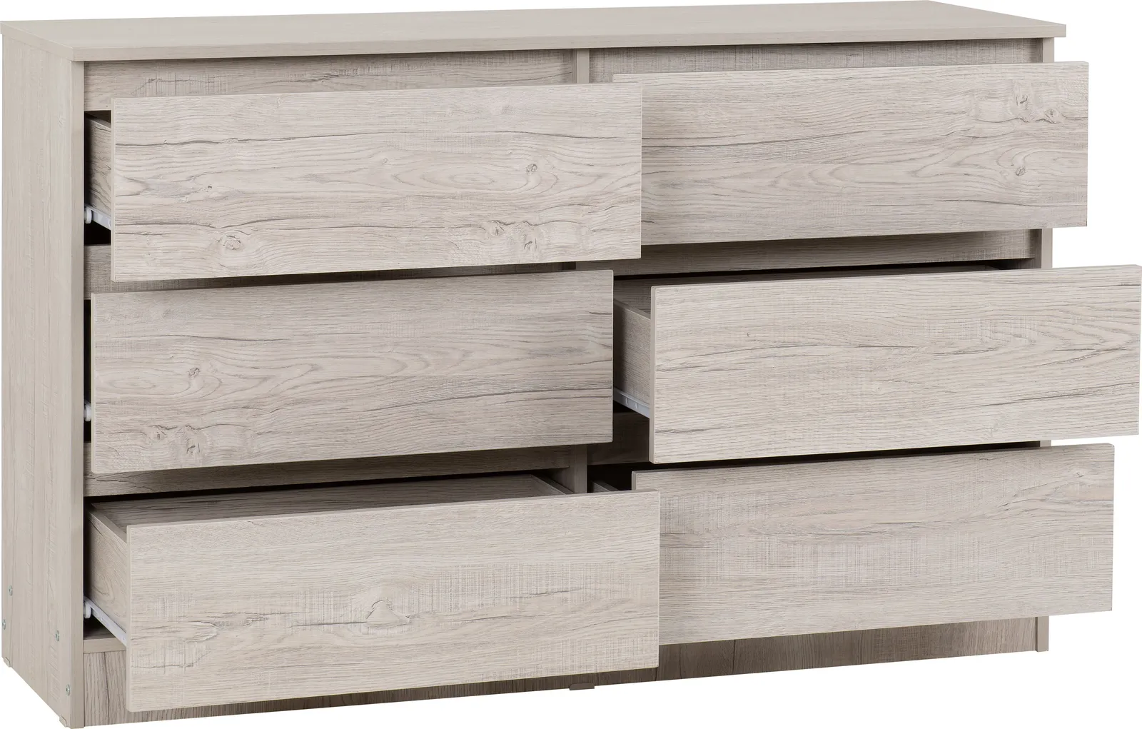 Seconique Malvern 6 Drawer Chest in Light Stone 4