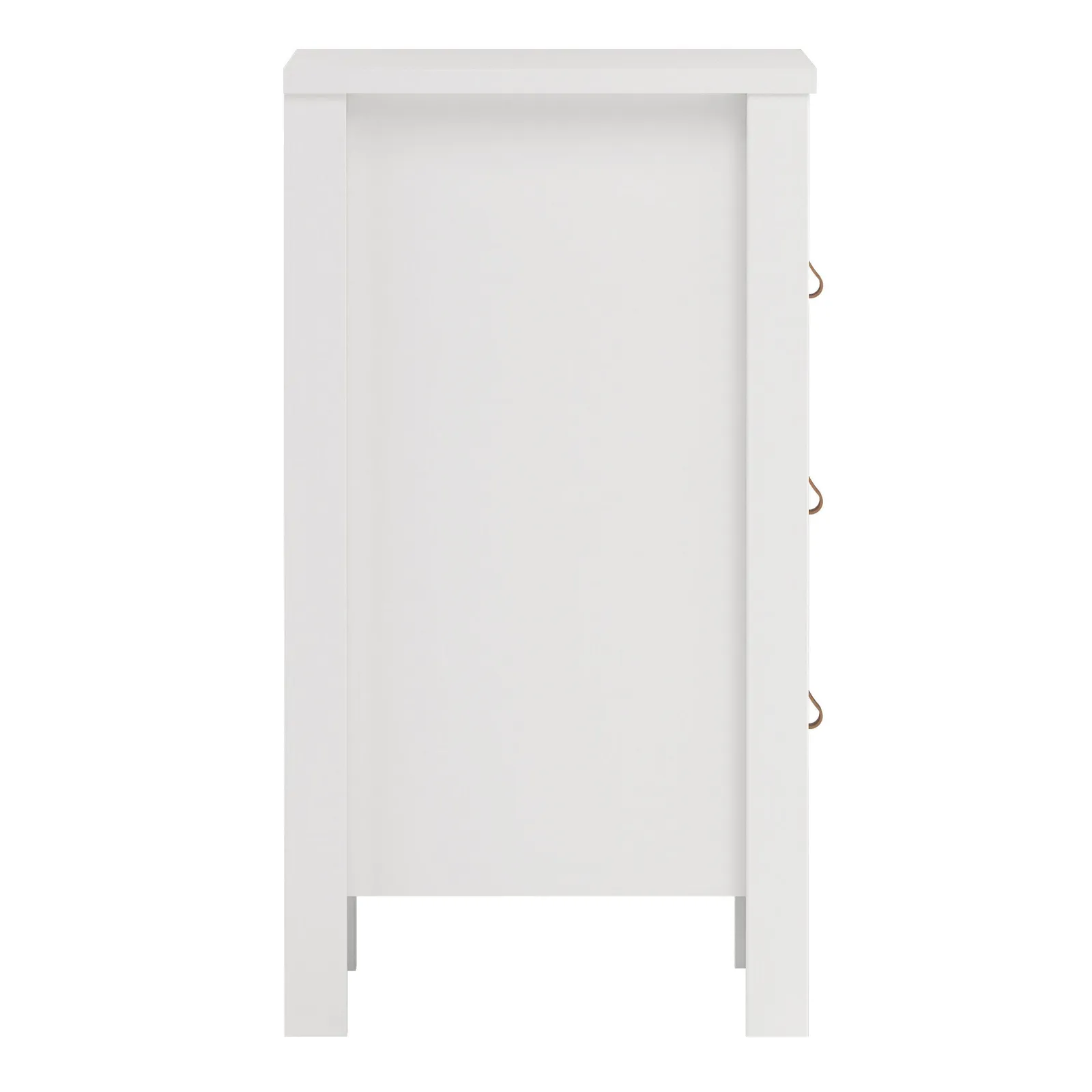 Furniture To Go Barcelona Bedside Table 3 Drawers in White 4