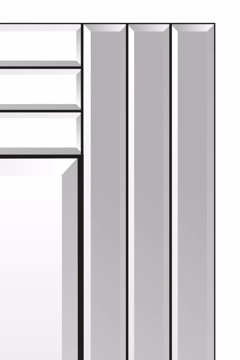 MirrorOutlet Oakley All Glass Triple Edge Bevelled Full Length Mirror 174 x 85 CM in Silver 4